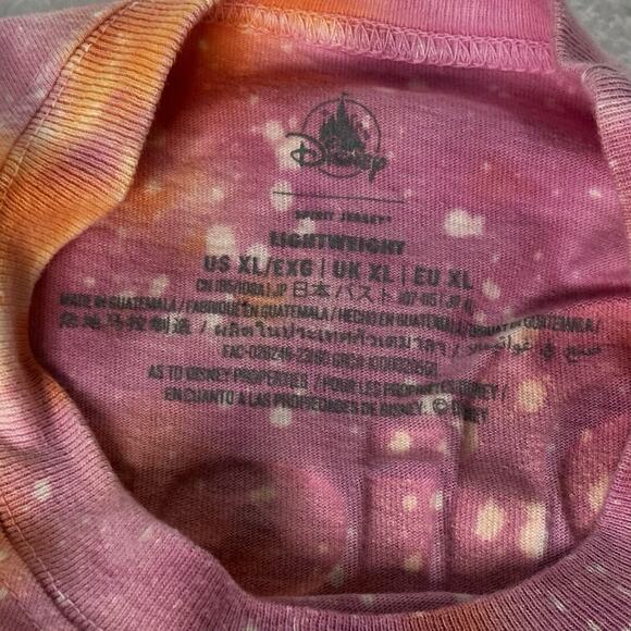 Walt Disney World Spirit Jersey Adult XL Orange Pink Tie Dye Lightweight NWT - Picture 5 of 7